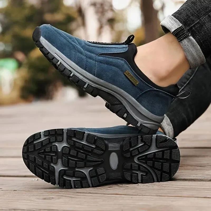 Sapatos de caminhada leves e antiderrapantes para homens ao ar livre, tênis para caminhada