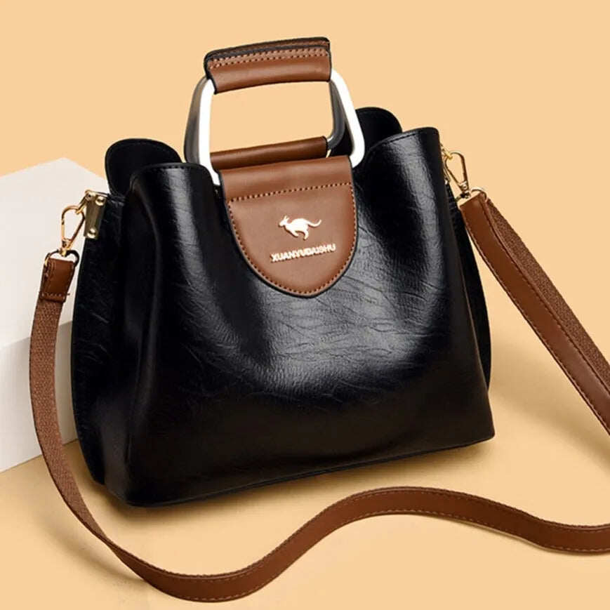 2024 novas bolsas, bolsas de couro macio de grande capacidade