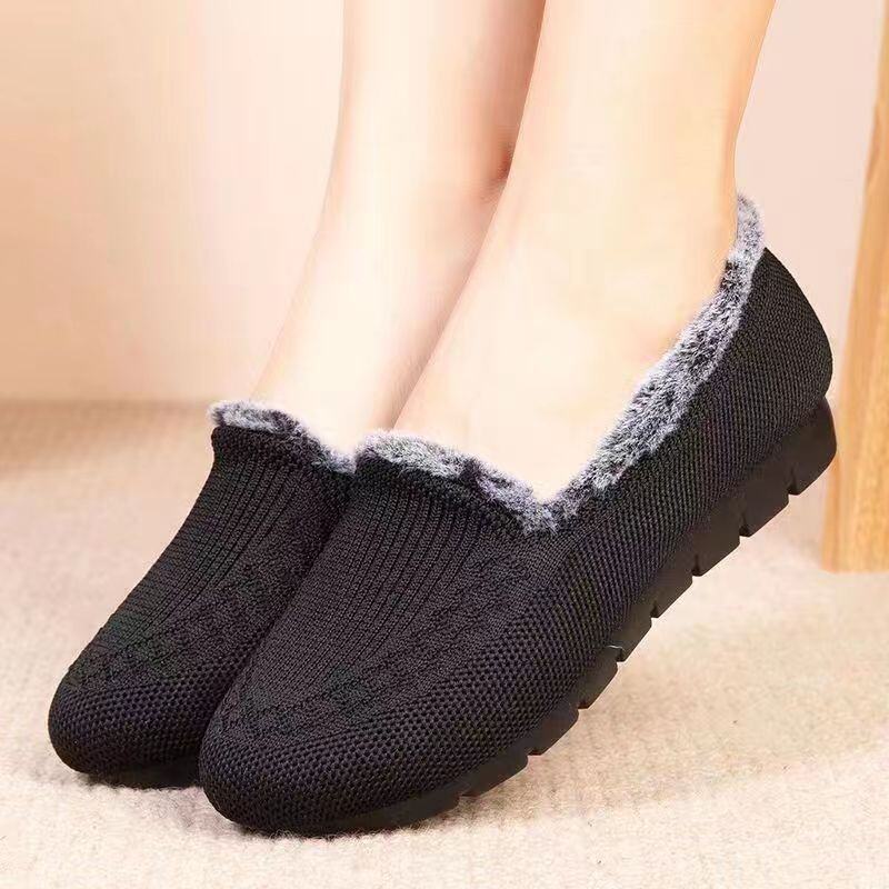 🔥Último dia com 50% de desconto - sapatos femininos forrados de pele de shearling