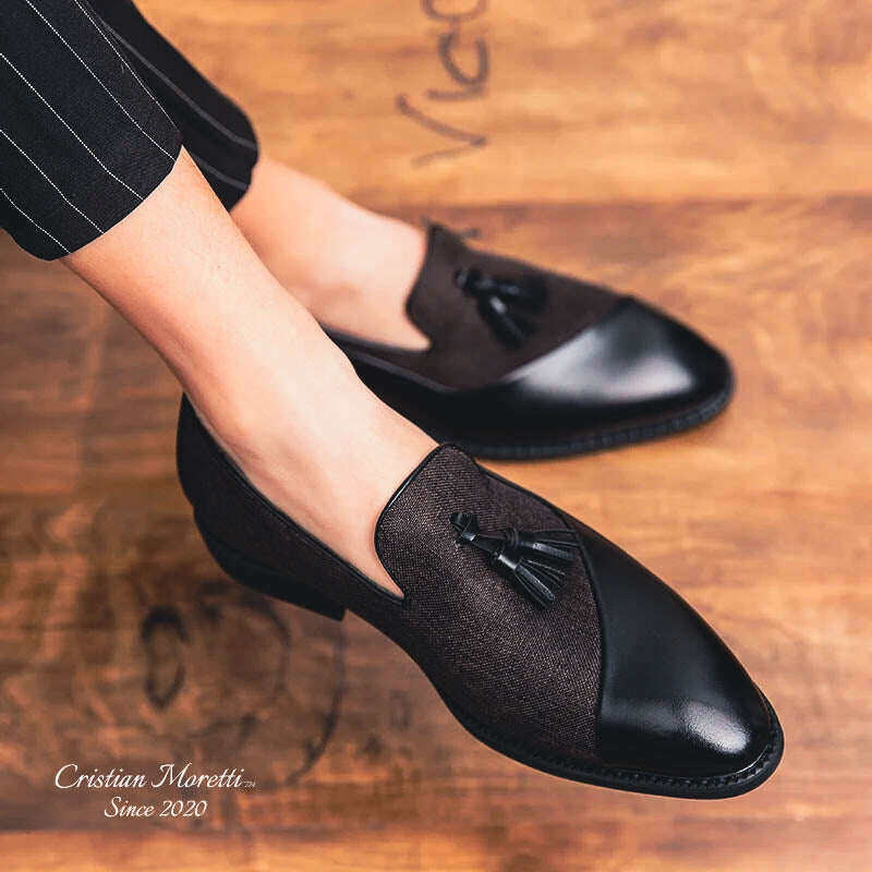 Sapatos de couro premium Roberto BarbieriTM Slip-On