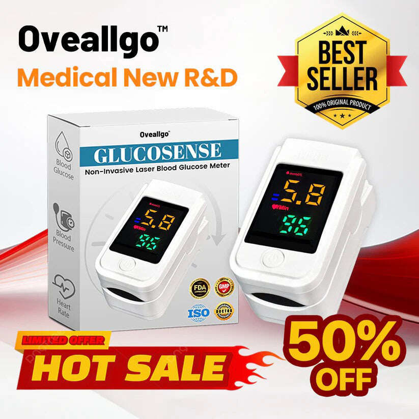 【OFFICIAL STORE】 Oveallgo™ Glucosense ULTRA Non-Invasive Laser Blood Glucose Meter [99.9%Accuracy 👍 Latest R&D in Medical Technology]