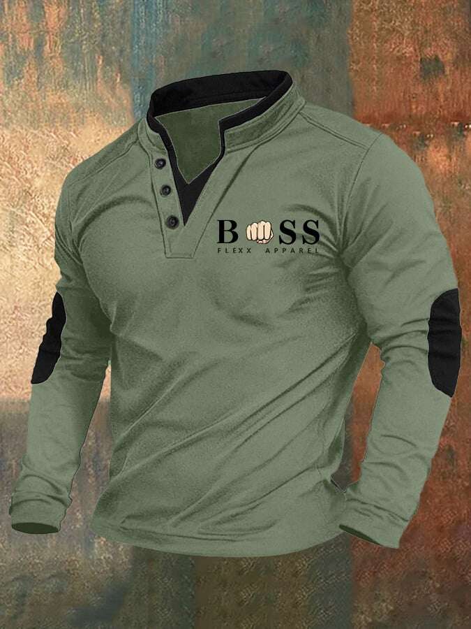 Top masculino estampado com letras retro