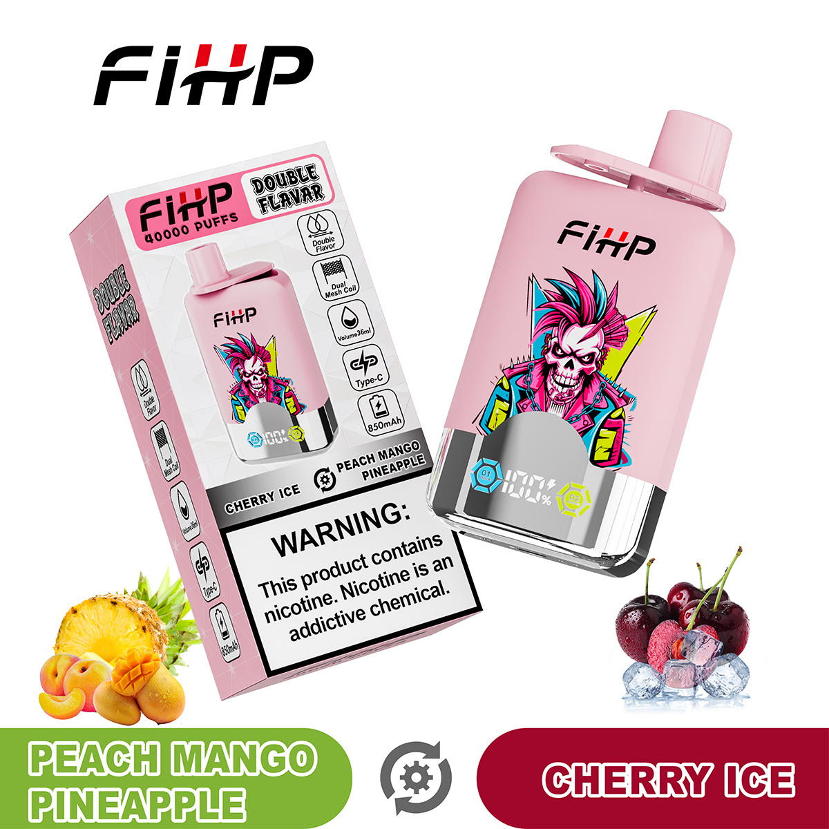 Vape FIHP 40 000 zaciągnięć z podwójnym smakiem