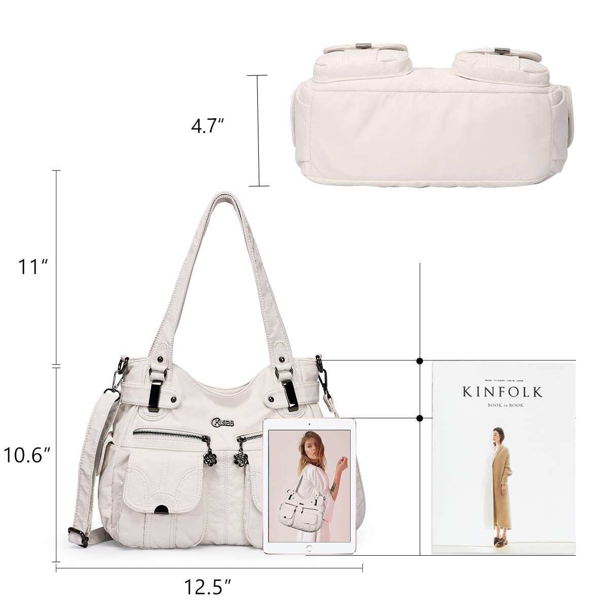 Skórzana torba typu tote premium z wieloma kieszeniami
