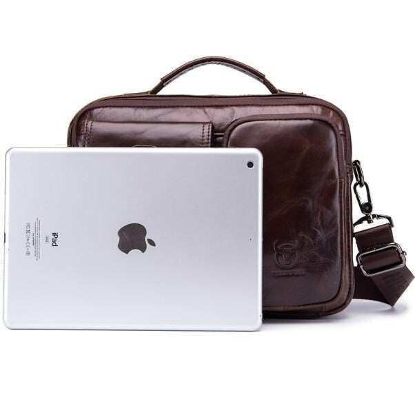 Męska teczka Torba na laptopa z prawdziwej skóry Torba Crossbody