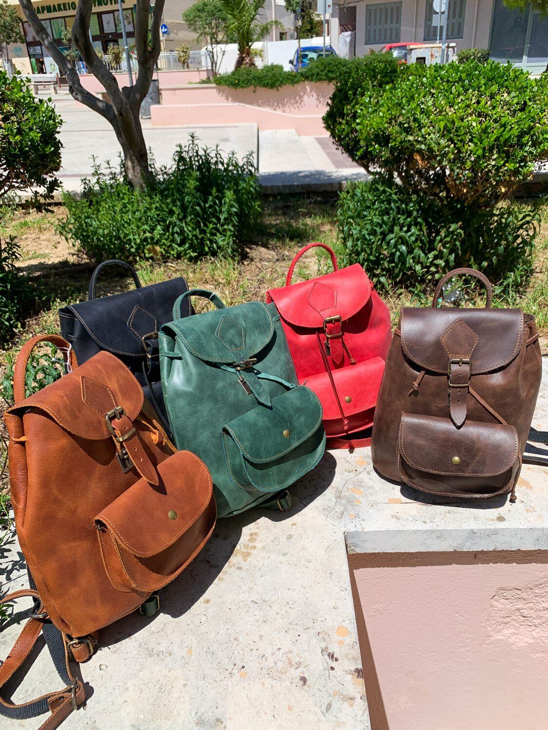 Δερμάτινη τσάντα πλάτης