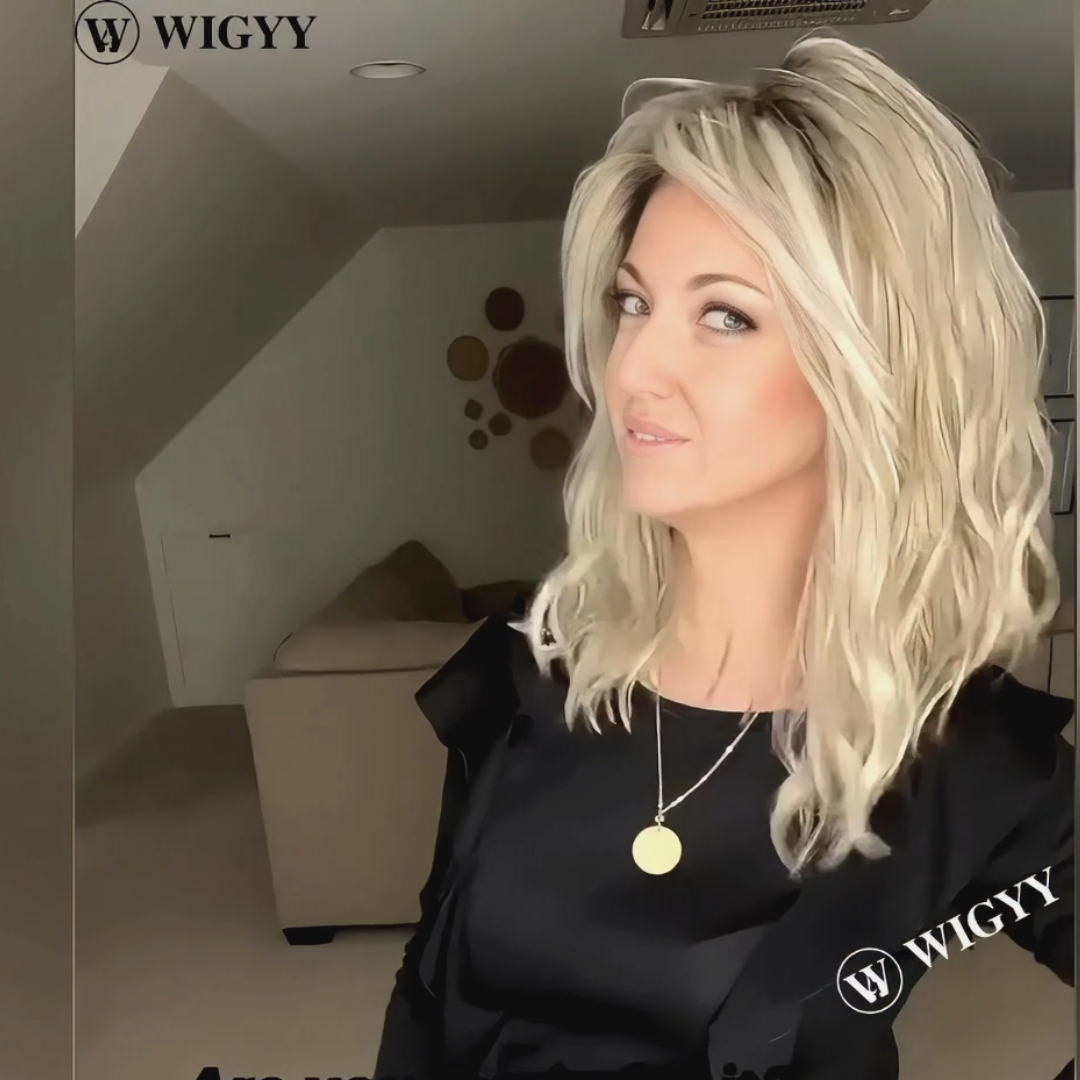 Blond pasemka, lekka, miękka peruka