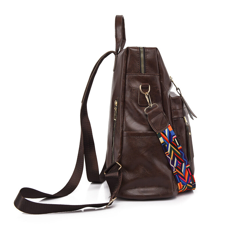 Vintage ručně vyráběný kožený batoh