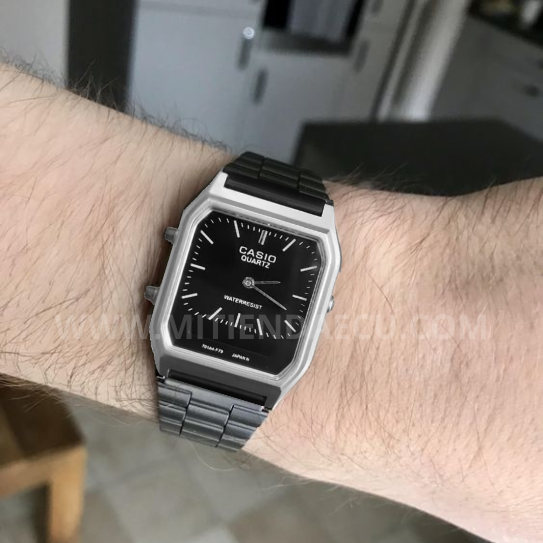 COLEÇÃO CASIO VINTAGE AQ-230A TODA PRETA