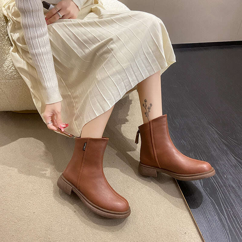 Botins femininos com zíper