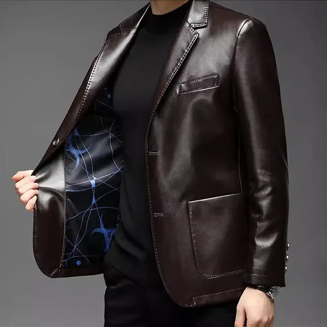 Jaqueta de couro nova de alta qualidade