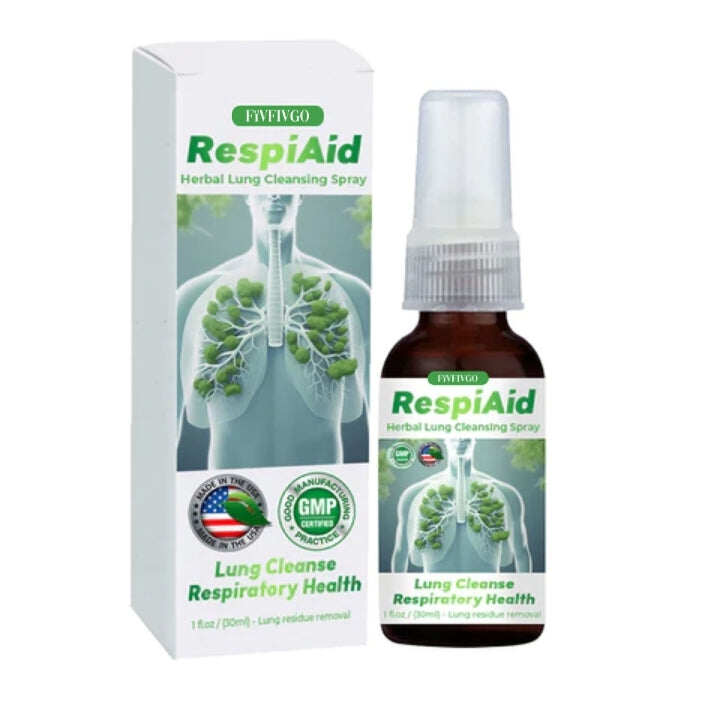 Fivfivgo™ RespiAid Ziołowy spray do oczyszczania płuc