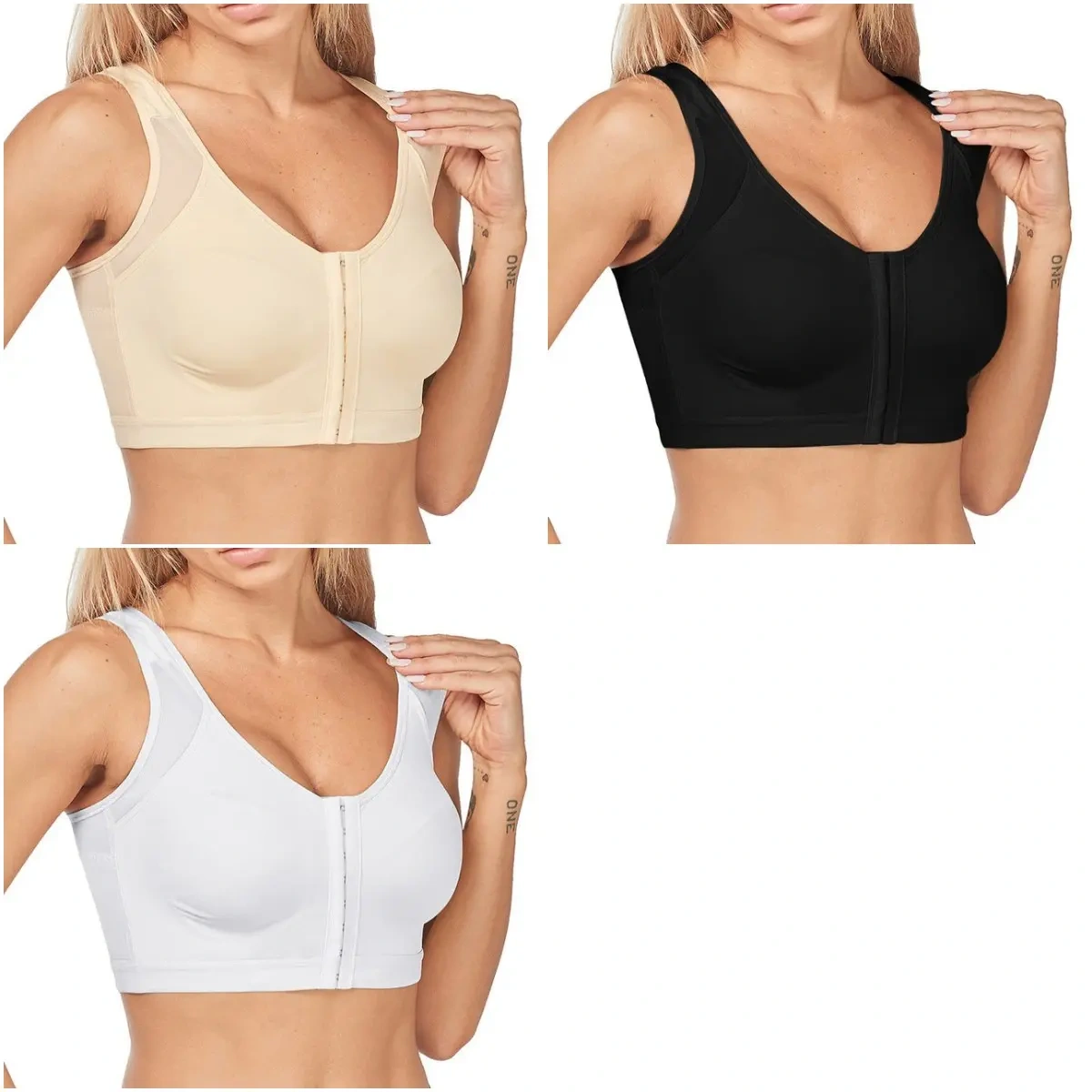 🥰 【3/6 peças】👙【40-120kg】Soutien de suporte com cobertura total