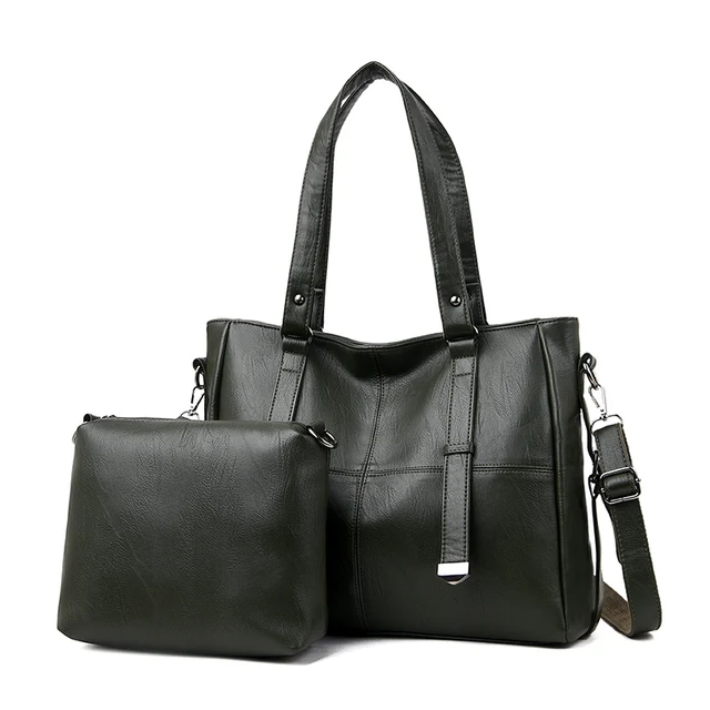 BOLSA FEMININA ESPAÇOSA FEITA DE COURO ECOLÓGICO MACIO + MOCHILA DE PRESENTE!