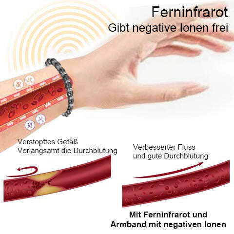 ❤️‍🔥 Pulseira de hematita magnética NORUION® 🌟 