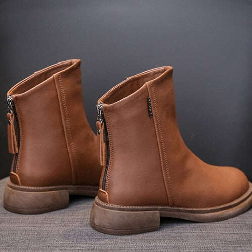 Botins femininos com zíper