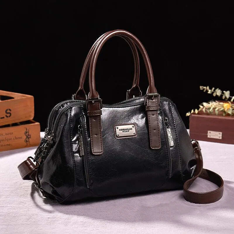 O crossbody de moda retrô pode ajustar a bolsa multicamadas de grande capacidade