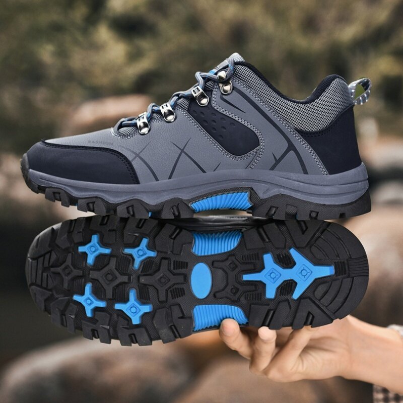(🔥Mais vendidos)  Últimos sapatos de caminhada ao ar livre de couro genuíno masculino antiderrapante à prova d'água