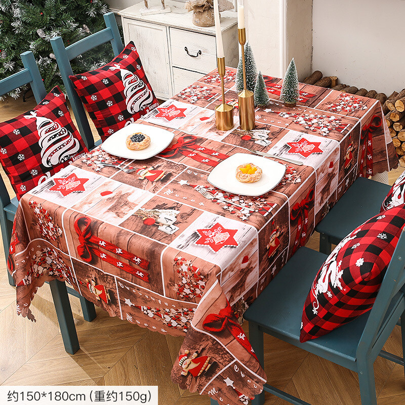 Ideias criativas de decoração de Natal/toalha de mesa impressa de Natal