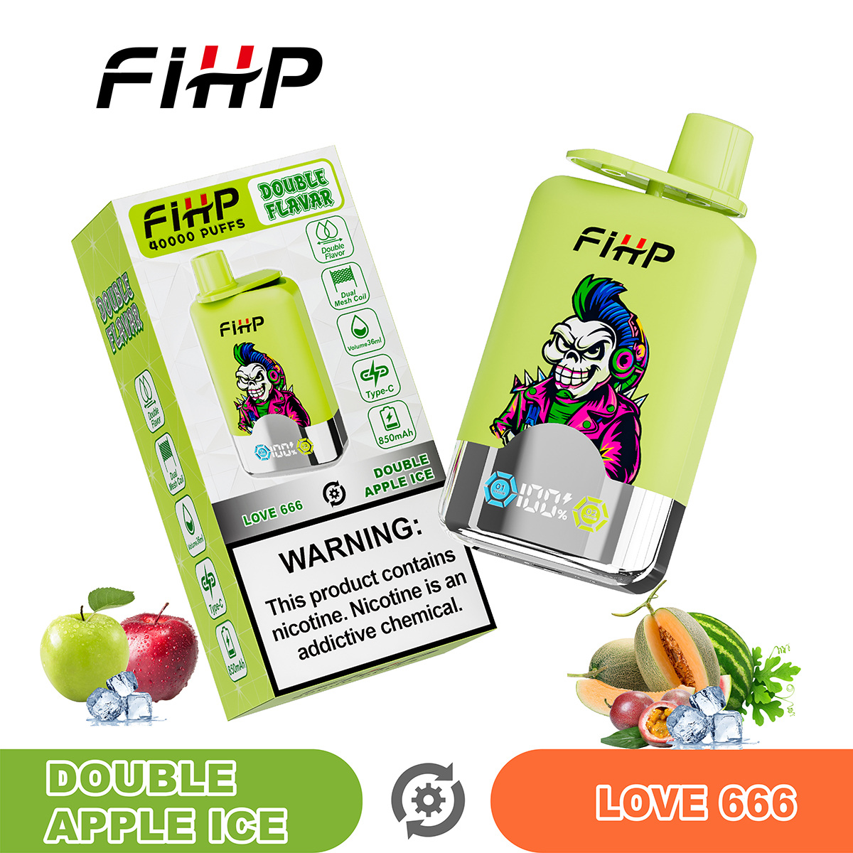 Vape FIHP 40 000 zaciągnięć z podwójnym smakiem