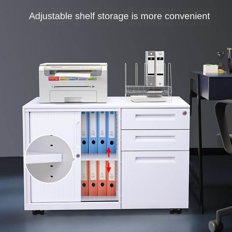 Factory Direct 600*900*450mm Removable Three Drawers with Lock Silent Wheel Left Rolling Door Cabinet for Work