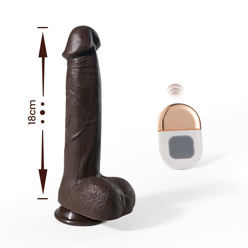 EAGLE REALISTIC DILDO 18CM 3 TELESZKÓPOS 5 VIBRÁLÓ