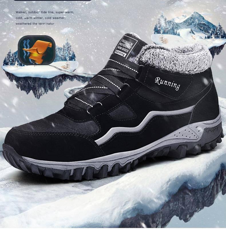 Glacial Comfort - Botas de corrida impermeáveis ​​unissex com velcro