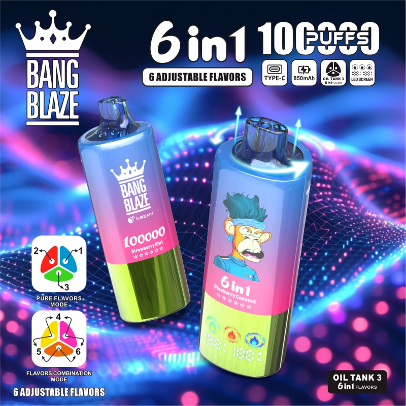 bang blaze 6 flavor disposable vape