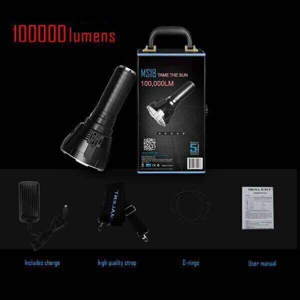 Lanterna LED à prova d'água 100.000 lúmens