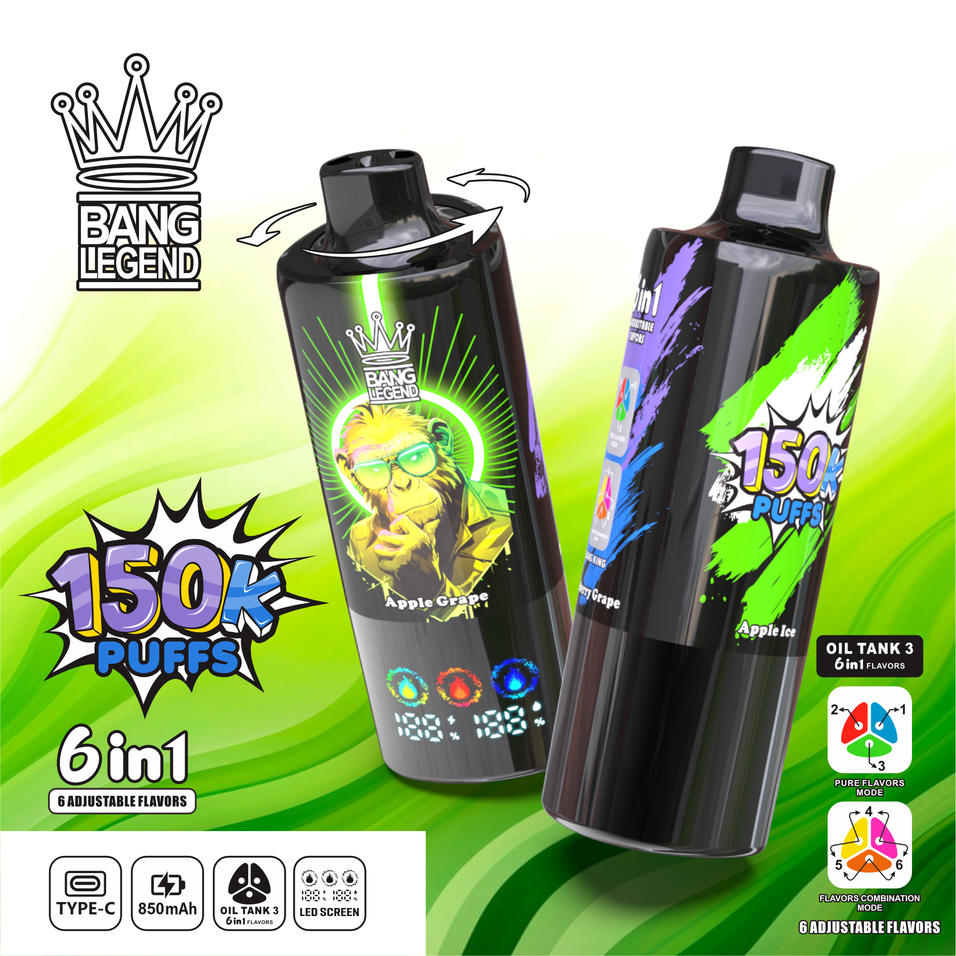 Bang Legend 150000 150K Puffs Vape