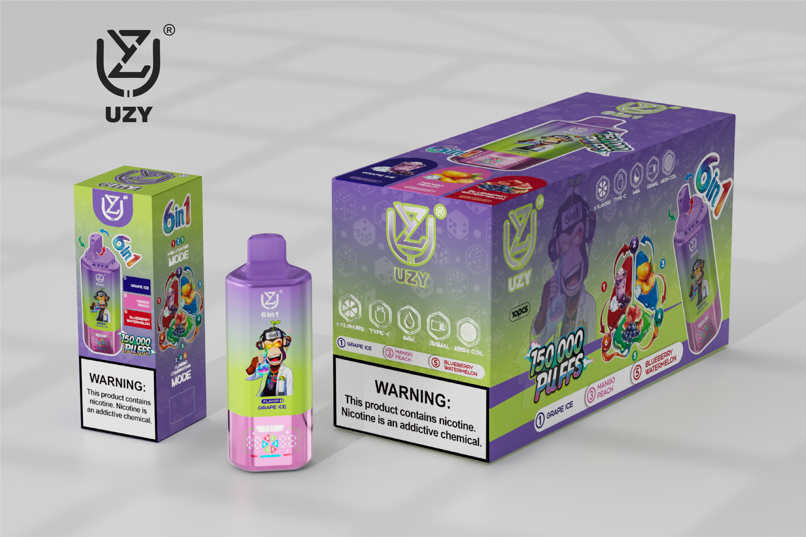 UZY 6 in 1 150000 Puffs4