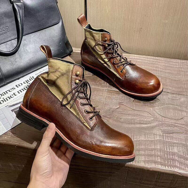 Bota Martin de Couro Casual Clássica | Oferta de metade do preço!🔥