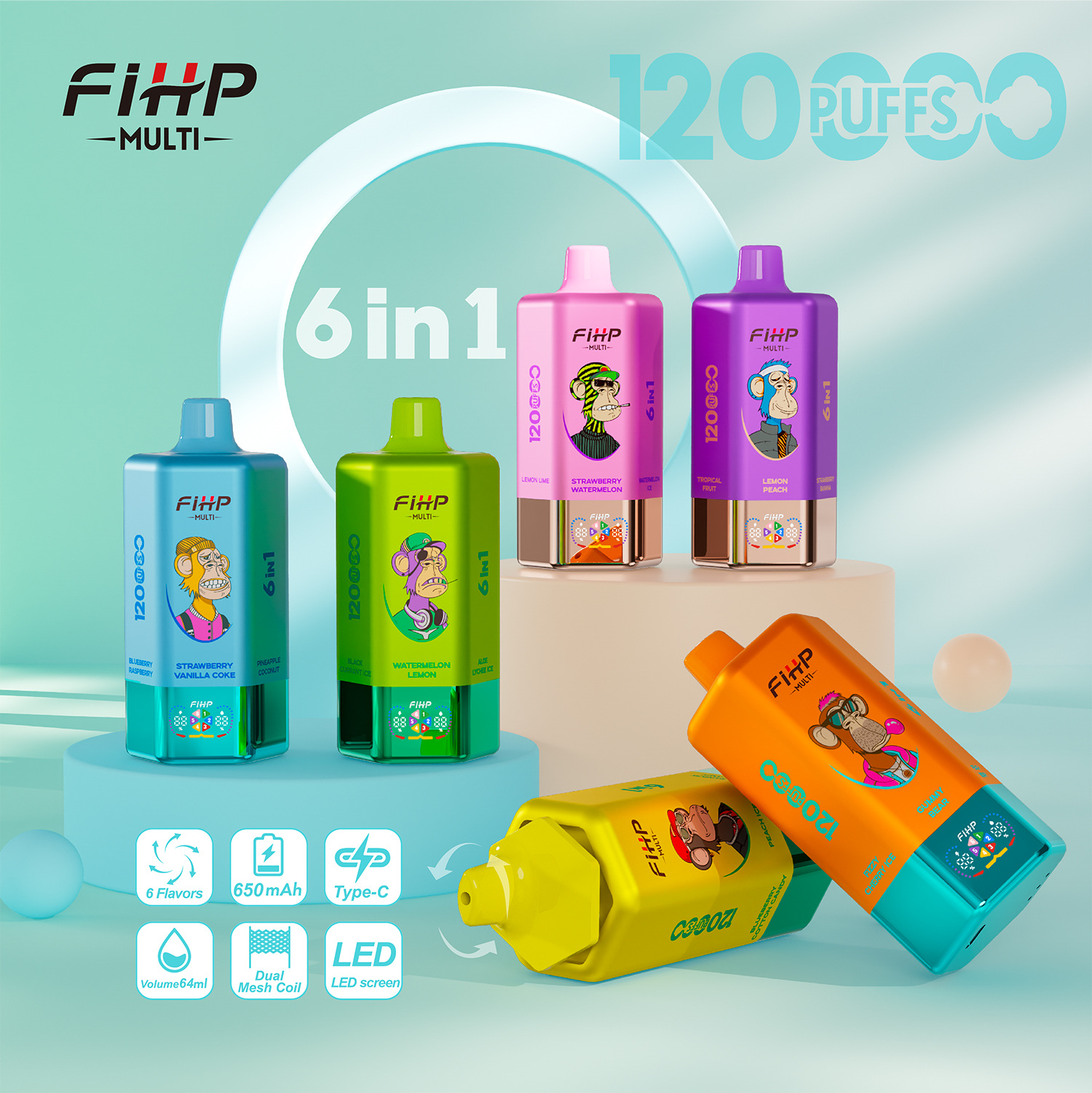 FIHP 120000 Puff 6in1