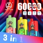 UZY 60K 850mAh 54mL Triple Flavor Vape Wholesale Europe