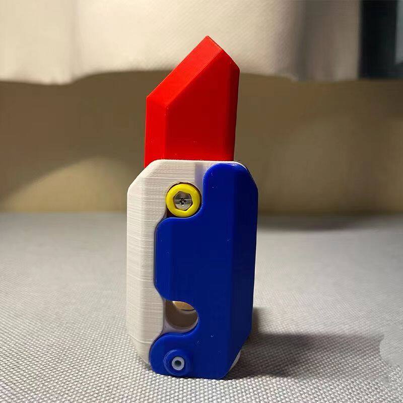 Faca de gravidade 3d luminosa faca de cenoura descompressão push marca brinquedo impressão faca de gravidade faca de cenoura