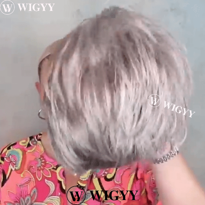 Wigyy Perucas Bob Cinza Prateado