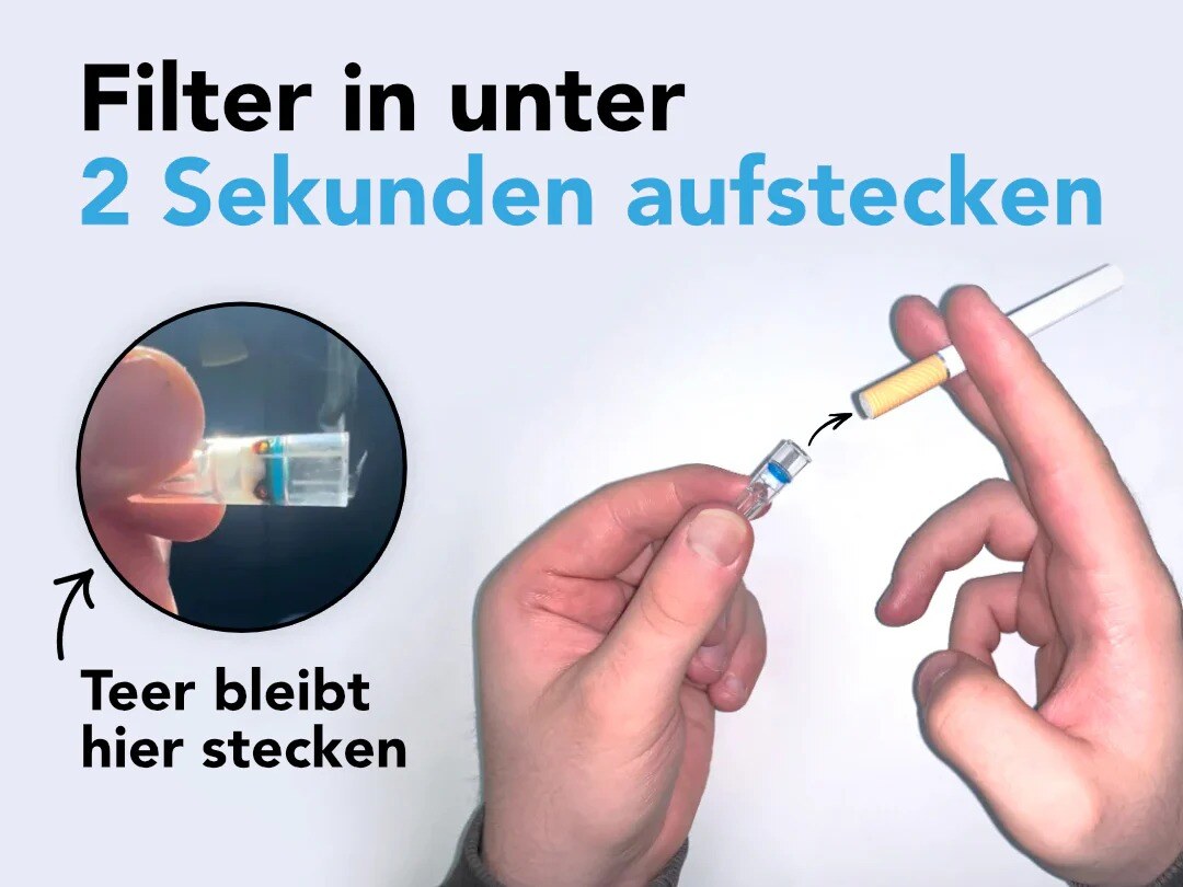 Smart-Filters™ – Filtros de cigarro reutilizáveis ​​para reduzir o alcatrão e parar de fumar naturalmente