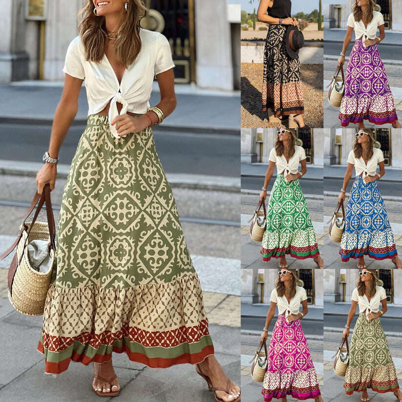 Vintage suknja s printom