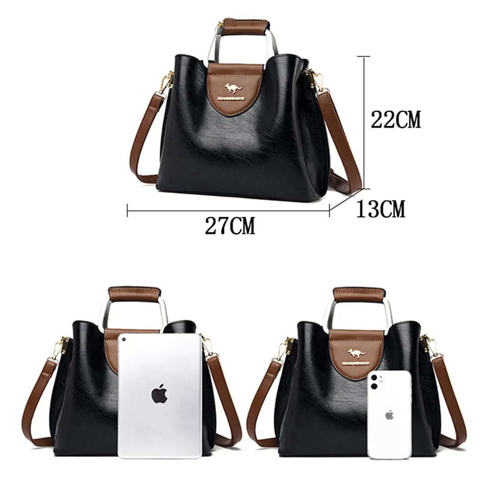 2024 novas bolsas, bolsas de couro macio de grande capacidade