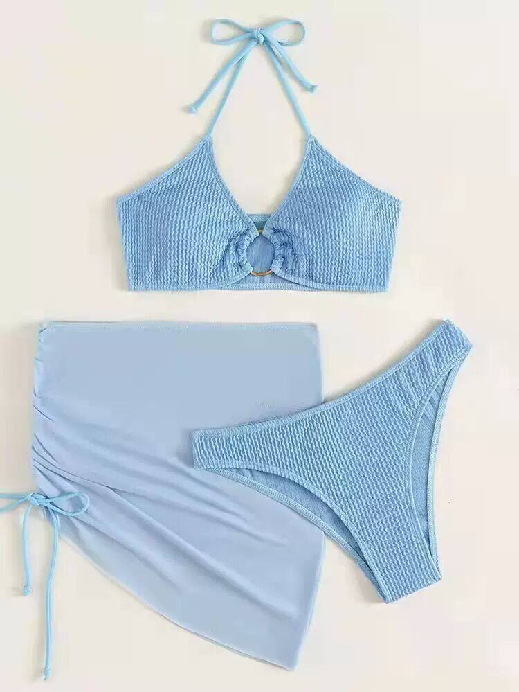 Conjunto de biquíni Olívia + saia de presente (conjunto de 3 peças)