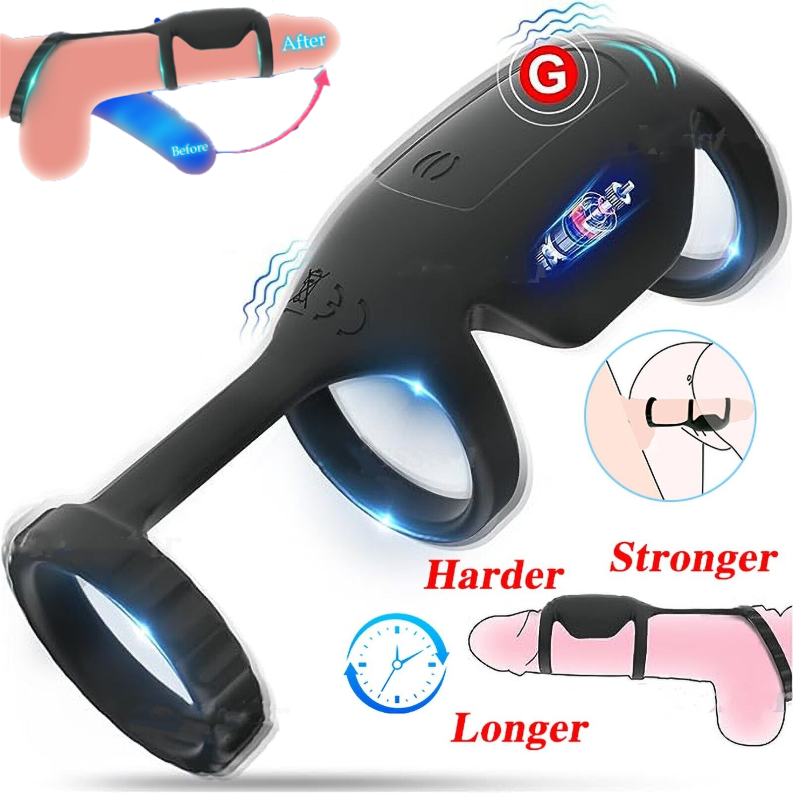 🔥Специален коледен подарък за 2024 г.-49%ОТСТЪПКА💥💥--💕3-в-1 вибриращ пръстен за петел