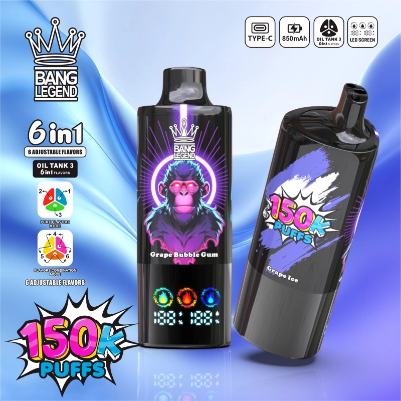 Bang Legend 150000 150K Puffs 6 in 1 Flavors Vape