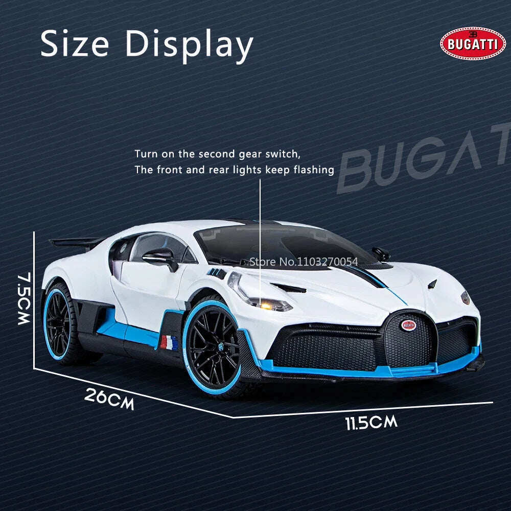 1:18 Bugatti Divo Sports Модел на лят под налягане автомобил