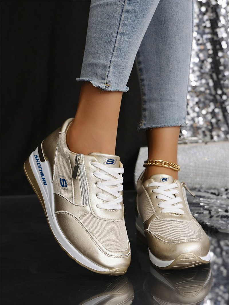 SKECHERS® Najlepsze sznurowane, zapinane na suwak z boku, casualowe trampki 2025 roku