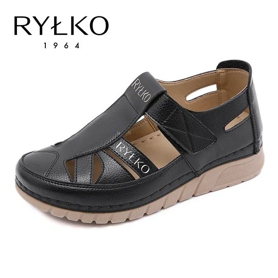 Sandálias leves de massagem com velcro Wedge RYLKO® 2025