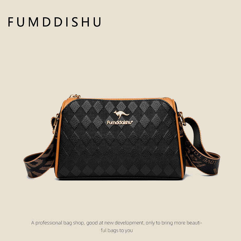 [Най-добрият подарък за нея] Модна 3-слойна чанта през рамо с диамантен модел с голям капацитет