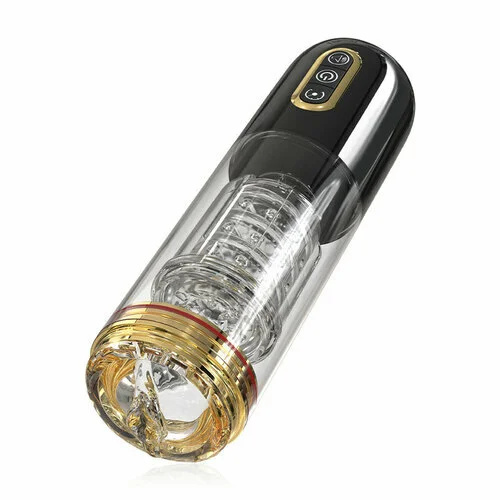 TITANIUM WARRIOR 10 ТЕЛЕСКОПИЧНО ВЪРТЕНЕ 10 ИЗСМУКВАНЕ АВТОМАТИЧНА МЪЖКА МАСТУРБАЦИЯ