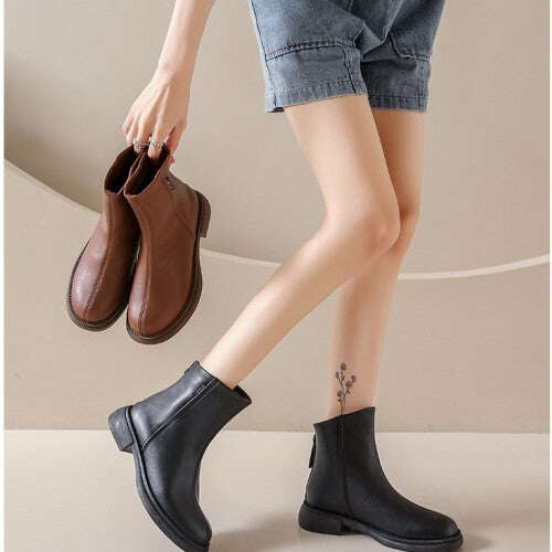 Botins femininos com zíper