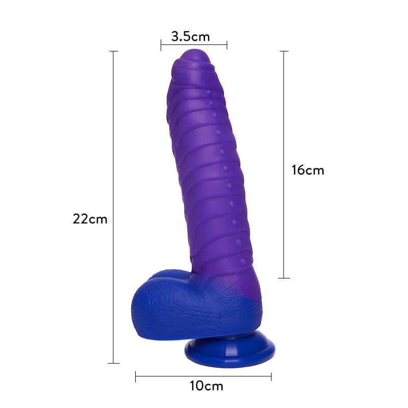 VALÓSÁGHŰ DILDO 3 TELESZKÓPOS 5 VIBRÁCIÓS FŰTÉS - 22,5 CM