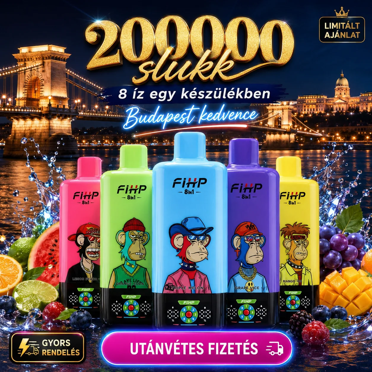 FIHP VAPE 8in1 200K Puffs